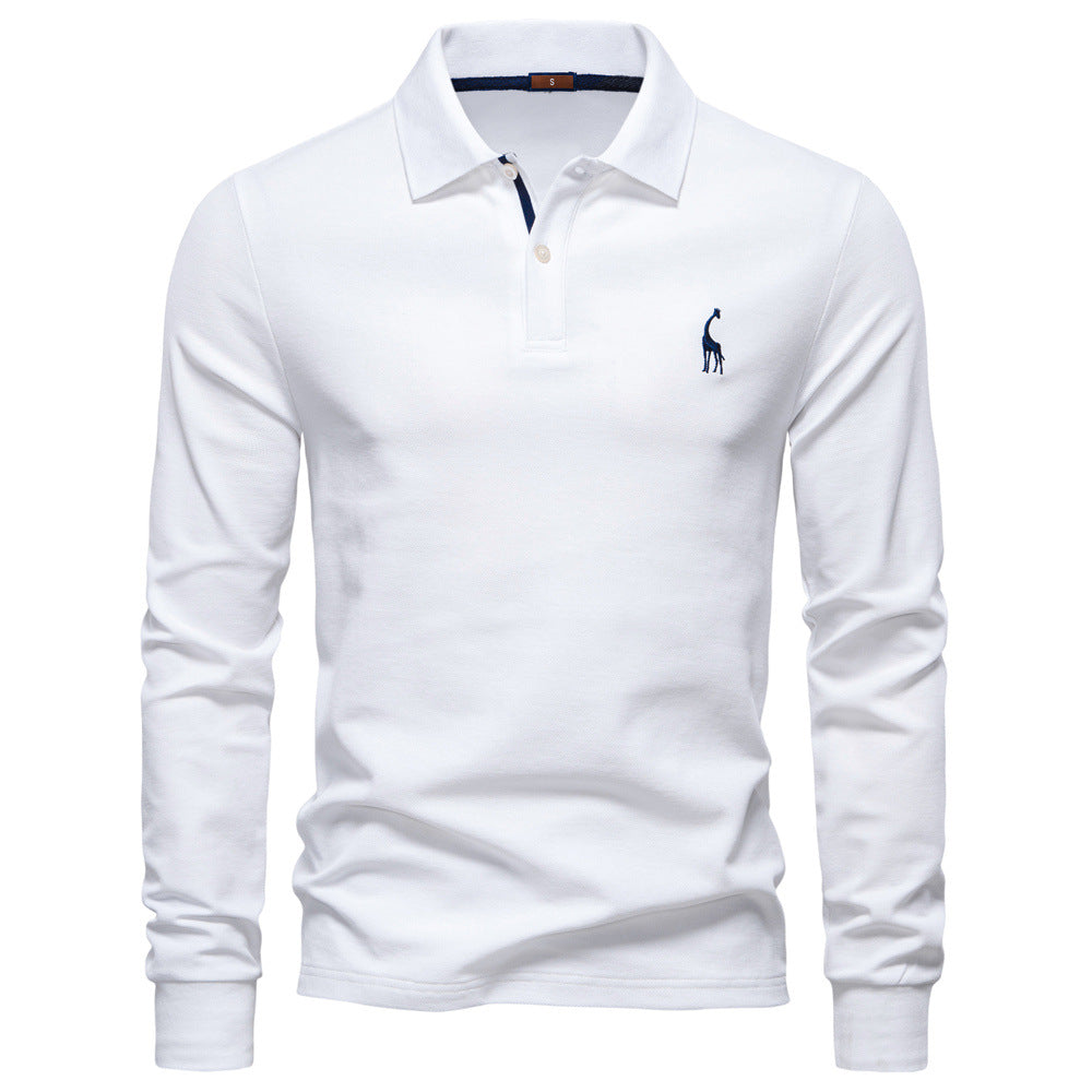 Herren Poloshirt mit klassischer Passform und kontrastierendem Kragen R&B