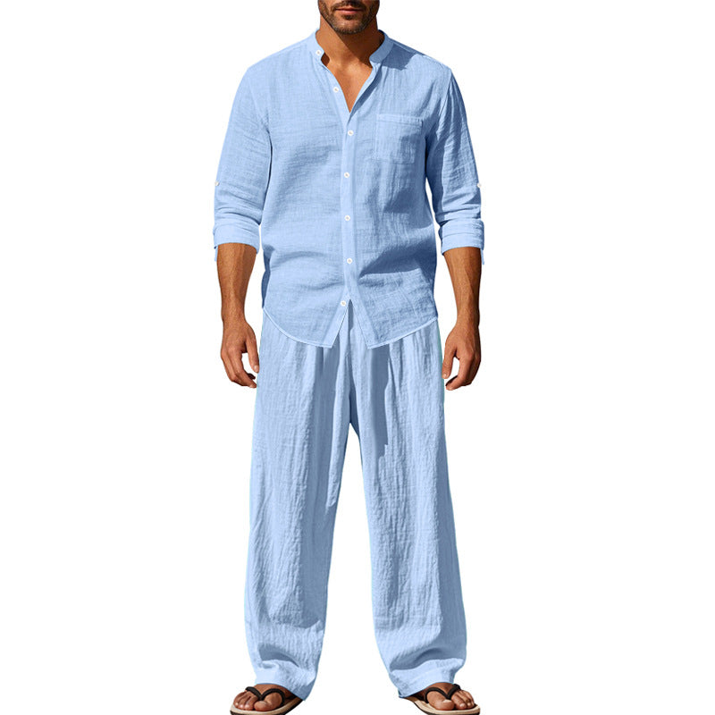 Herren luftiges Hemd- und Hosen-Set R&B