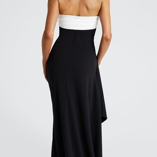 Damen Elegantes Abendkleid mit tiefem Schlitz und trägerlosem Design R&B