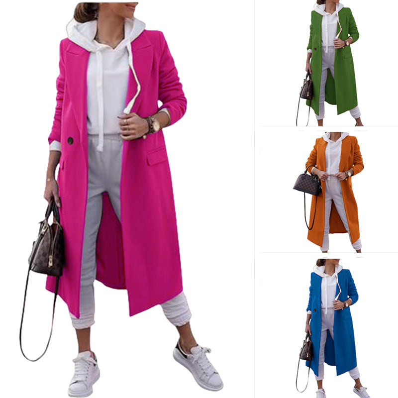 Damen eleganter Übergangsblazer mit modernem Schnitt und praktischen Taschen