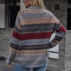 R&B | Geometrischer Strickpullover Mit Stilvollem Muster