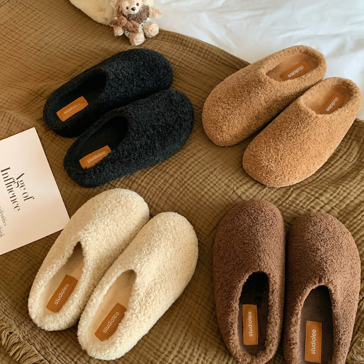 Damen Kuschelige Hausschuhe mit weichem Innenfutter und Komfortsohle R&B
