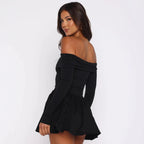 Damen Off-Shoulder Kleid R&B