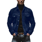 Herren modische Kordjacke mit praktischen Taschen und klassischem Schnitt R&B