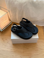 Damen modische Zehentrenner-Sandalen mit elegantem Riemendesign und rutschfester Sohle