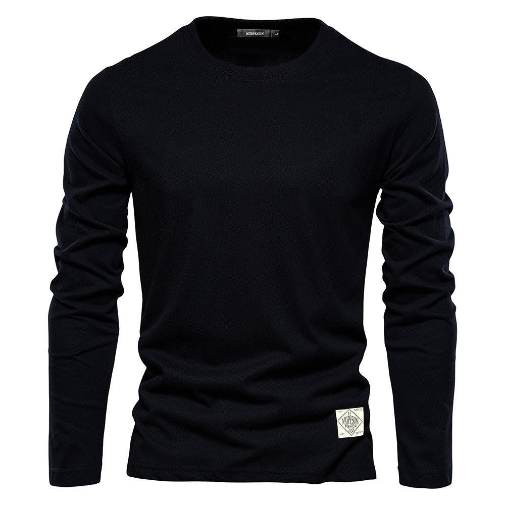 Herren Langarm T-Shirt mit hochwertigem Baumwollmix und modernem Fit R&B