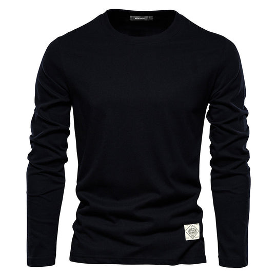 Herren Langarm T-Shirt mit hochwertigem Baumwollmix und modernem Fit R&B