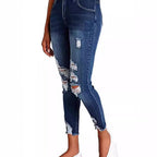 Damen lässige Skinny Jeans im distressed Look R&B
