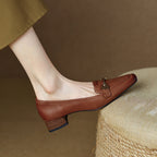 Damen elegante Slipper mit modischem Gürtel-Detail