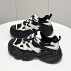 Damen Sportliche Chunky Sneakers mit strapazierfähiger Oberflächenstruktur