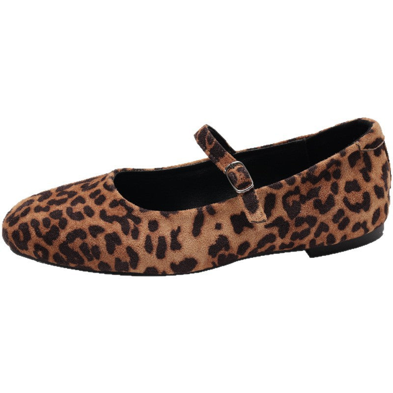 Damen Ballerina mit verstellbarem Riemchen und modischem Glanz