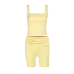 Damen Sportliches Set mit figurformendem Top und Shorts R&B