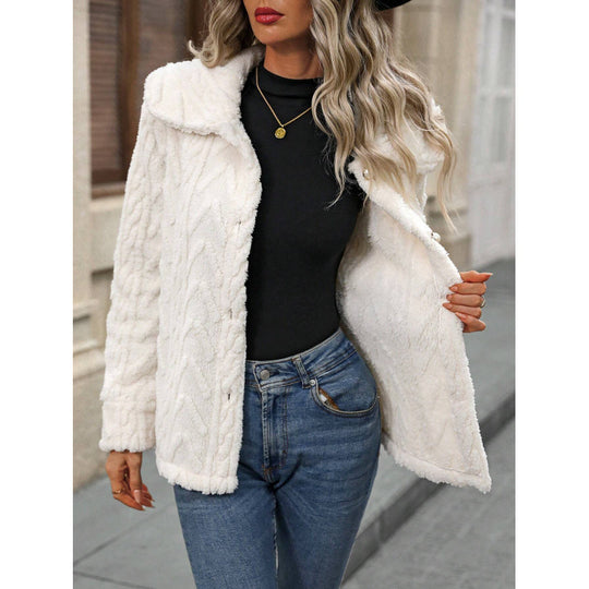 Damen kuschelige Fleecejacke R&B