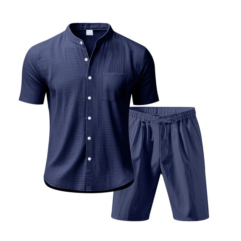 Herren Kurzarm-Set mit hochwertigem, atmungsaktivem Gewebe und elastischem Bund R&B