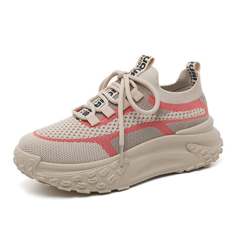 Damen sportliche Strick-Sneaker mit atmungsaktivem Obermaterial und rutschfester Sohle R&B