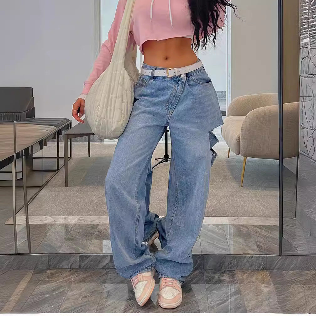 Damen Weit geschnittene Jeans im lässigen Stil