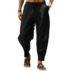 Herren entspannte Freizeithose mit elastischem Bund und lockerem Schnitt R&B