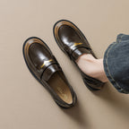 Damen Mokassins mit elegantem Goldakzent