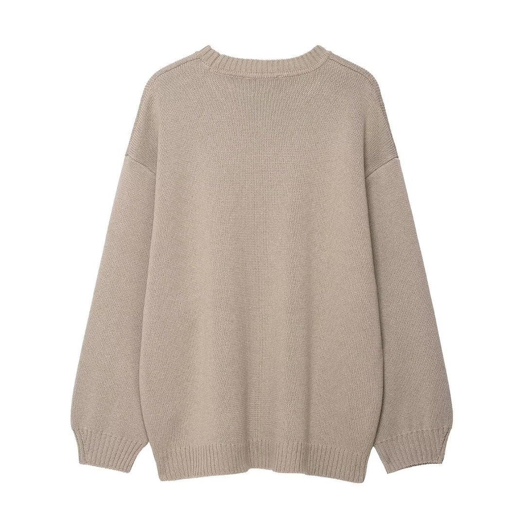Damen lässiger Strickpullover R&B