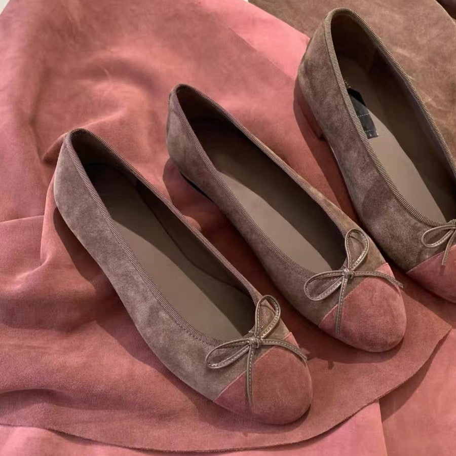 Damen Elegante Ballerinas mit modischem Schleifenakzent R&B