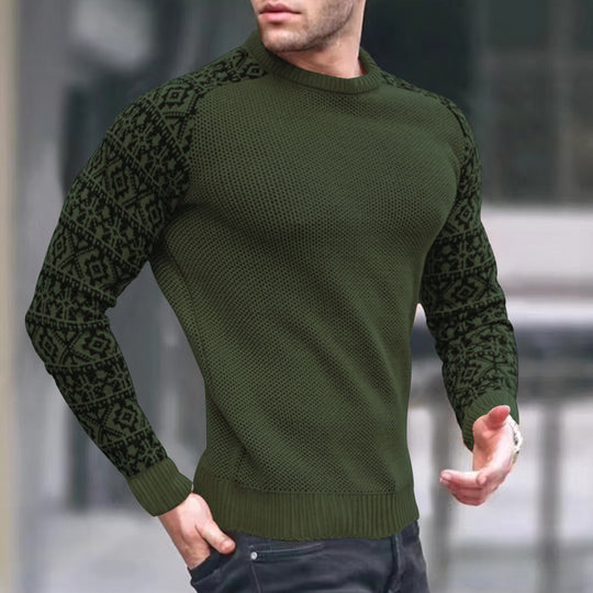 Herren Strickpullover mit grafischem Muster und strukturiertem Design R&B