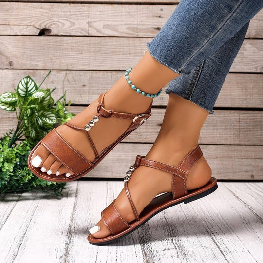 Damen modische Sandalen mit kunstvollem Riemen-Design R&B