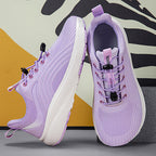 Damen sportliche Sneaker mit atmungsaktiver Oberflächenstruktur und rutschfester Sohle R&B