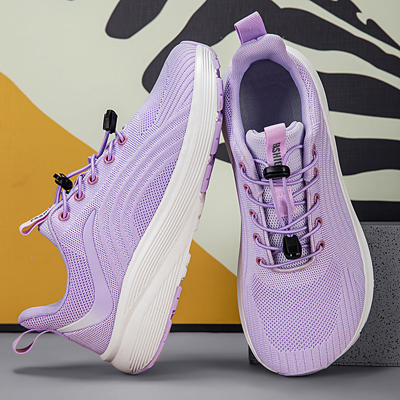 Damen sportliche Sneaker mit atmungsaktiver Oberflächenstruktur und rutschfester Sohle R&B