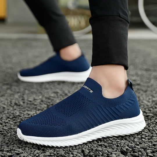 Damen Sportliche Slip-On Sneakers mit flexiblem Strickoberteil R&B