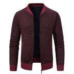 Herren Urbaner Strickjacke mit asymmetrischem Reißverschluss, hohem Kragen und modernen Details