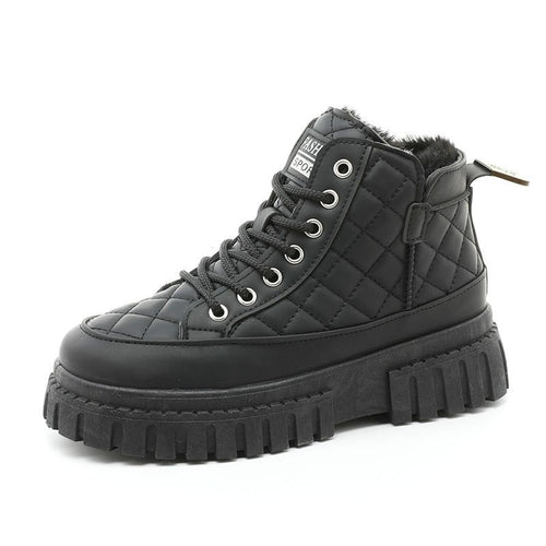 Damen modische Winterstiefel mit rutschfester Sohle und kuscheligem Innenfutter R&B