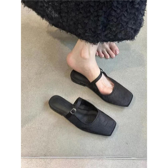 Damen elegante Mules mit Floral-Design R&B