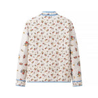 Damen Blumengestickte Steppjacke mit praktischen Taschen und modernem Schnitt R&B
