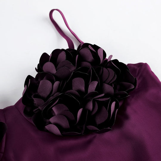 Damen Figurnahes Abendkleid mit floralem Detail und schulterfreien Trägern R&B