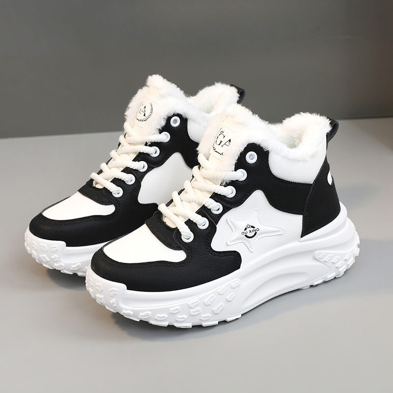 Damen High-Top Sneakers mit kuscheligem Warmfutter und rutschfester Sohle R&B