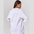 Damen lässige Sommerbluse mit Knopfdetail R&B