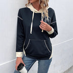 Damen Hoodie mit Kapuze und praktischen Taschen R&B