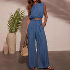Damen Denim zwei-teiliges Set R&B