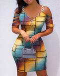 Damen Figurbetontes Kleid mit seitlichem Reißverschluss und modernen Trägerdetails R&B