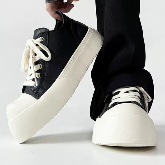 Damen Plateau-Sneaker im minimalistischen Design mit dicker Sohle R&B