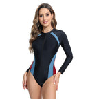 Damen Surfanzug mit langem Arm und sportlichem Reißverschluss R&B