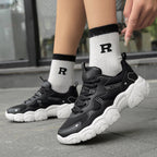 Damen Chunky Sneakers mit atmungsaktivem Mesh-Obermaterial und flexiblem Laufsohlen-Design