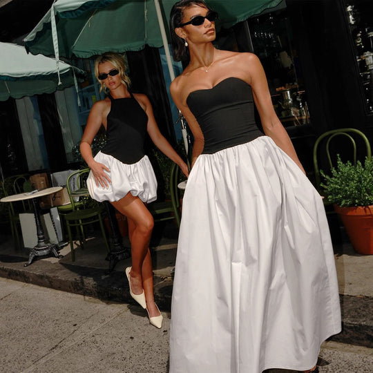 Damen Trägerkleid mit Volant und elegantem Schnitt R&B