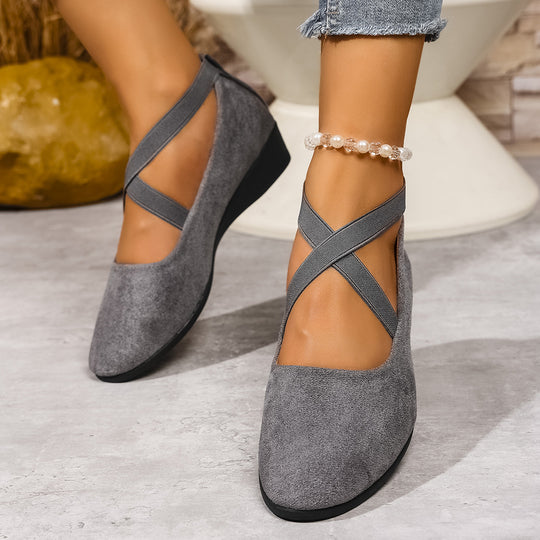 Damen Klassische Ballerinas aus weichem Wildleder R&B