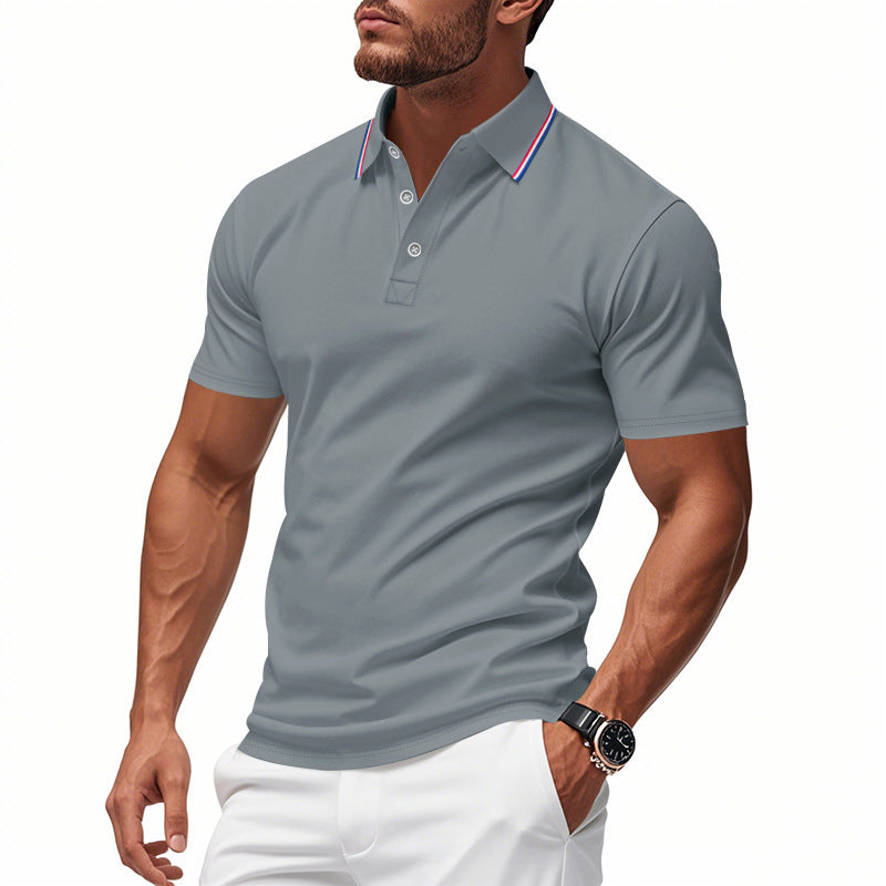 Herren Poloshirt mit modernem Kragen und feuchtigkeitsregulierender Technologie R&B