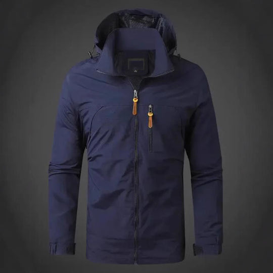 Herren Wetterfeste Funktionsjacke mit verstellbarer Kapuze R&B