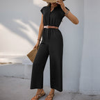 Damen Jumpsuit mit weichem Material und tailliertem Schnitt R&B