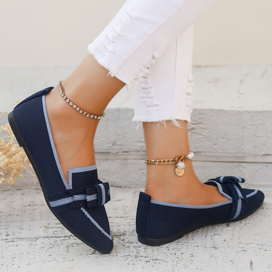 Damen Ballerinas mit eleganter Schleifenapplikation und atmungsaktivem Obermaterial R&B