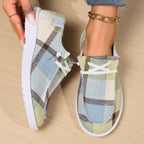 Damen Casual Sneakers im modischen Karomuster R&B