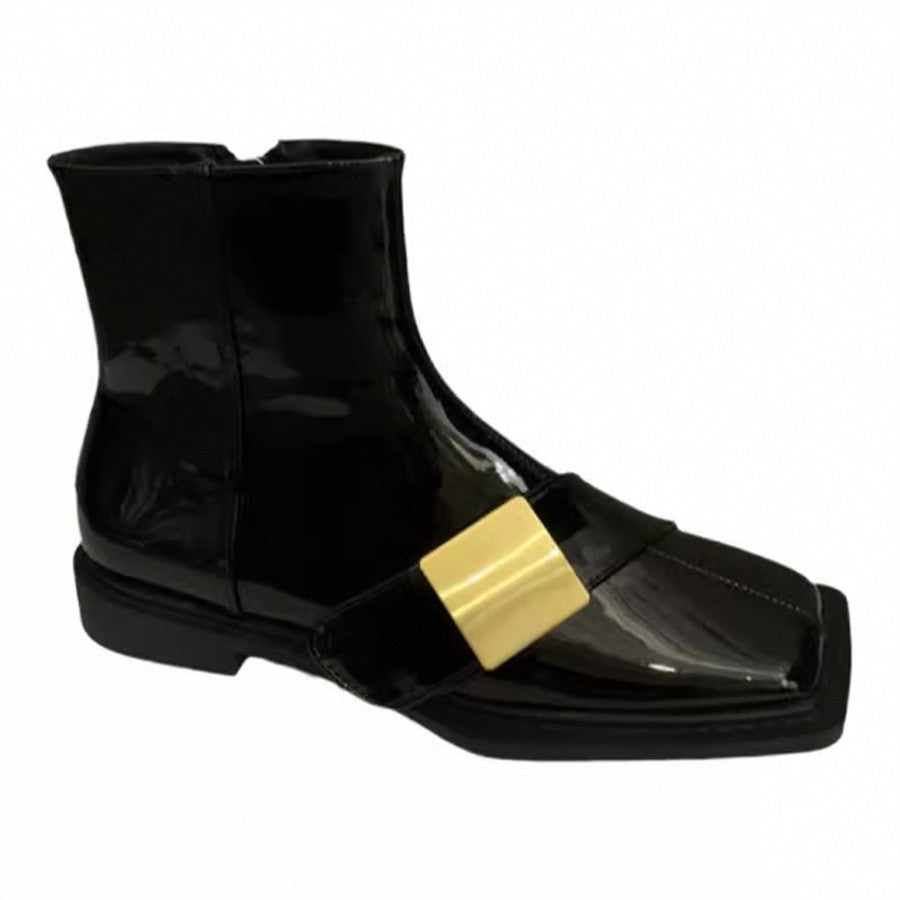 Damen elegante Stiefeletten mit modischer Schnallenverzierung R&B